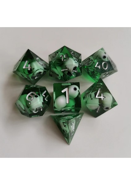 Siyah Stil Yeni Lüks Arka Köşe Çokyüzlü Zar Dnd Zar Seti Rpg Zar Dadi Dados Rol D4 D6 D8 D10 D12 D20 Oyun Zar (Yurt Dışından)