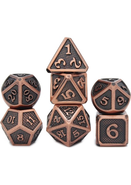 NO.130 Tarzı Rpg Pirinç Çokyüzlü Setler Metal Dnd Zar Oyunu Masa Oyunları Çinko Alaşım Açık Pembe Dices Dijital Desen D20 D10 D8 D12 D6 D4 (Yurt Dışından) fiyatları