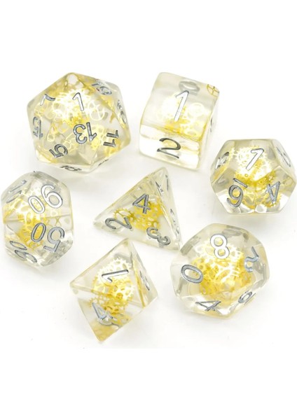 Şeffaf Stil Et Gears Dnd Zar D&d Dice D4 D6 D8 D10 D% D12 D20 Çokyüzlü Oyunlar Zar Seti Masa Oyunları Için Mtg Rpg (Yurt Dışından)