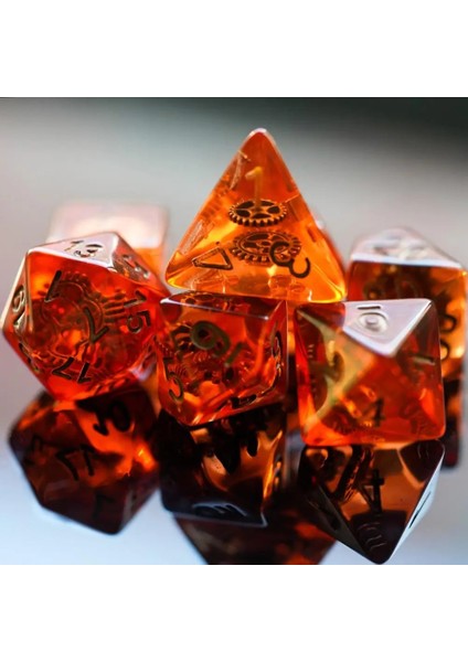 Şeffaf Stil Et Gears Dnd Zar D&d Dice D4 D6 D8 D10 D% D12 D20 Çokyüzlü Oyunlar Zar Seti Masa Oyunları Için Mtg Rpg (Yurt Dışından) fiyatları
