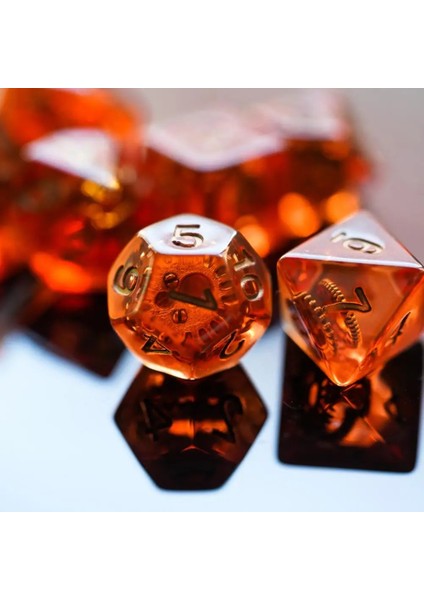 Şeffaf Stil Et Gears Dnd Zar D&d Dice D4 D6 D8 D10 D% D12 D20 Çokyüzlü Oyunlar Zar Seti Masa Oyunları Için Mtg Rpg (Yurt Dışından) modelleri