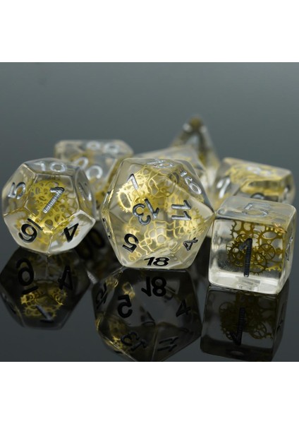 Şeffaf Stil Et Gears Dnd Zar D&d Dice D4 D6 D8 D10 D% D12 D20 Çokyüzlü Oyunlar Zar Seti Masa Oyunları Için Mtg Rpg (Yurt Dışından) fırsatları