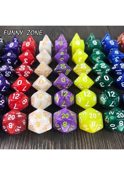Siyah Stil Yüksek Li 7pclot Zar Seti D4 D6 D8 D10 D12 D20 Çok Taraflı Mermer Etkisi Dnd Oyunu Rpg Boardgame (Yurt Dışından) fiyatları