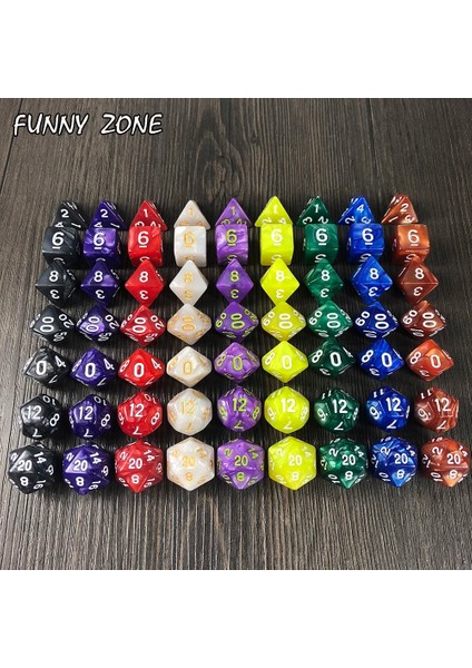Siyah Stil Yüksek Li 7pclot Zar Seti D4 D6 D8 D10 D12 D20 Çok Taraflı Mermer Etkisi Dnd Oyunu Rpg Boardgame (Yurt Dışından) modelleri