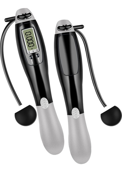 Açık Gri Tarzı Fitness Ekipmanları Akıllı Sayaç Atlama Ipi Çelik Tel Kayak Ipi Iki Yönlü Atlama Ipi Ayarlanabilir Kayak Ipi Egzersiz Ipi (Yurt Dışından)