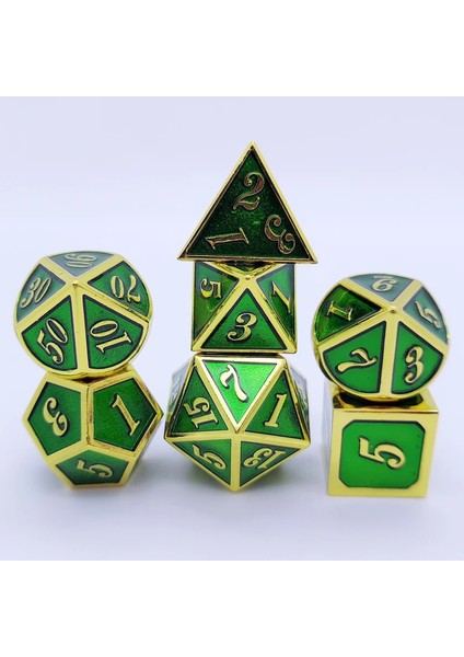 Fjl Stili Dnd Dungeons And Dragons Için Katı Metal Çokyüzlü Zar Seti Pathfinder Cthulhu Ekstra Ağır Poli Zar Çağrısı (Yurt Dışından)