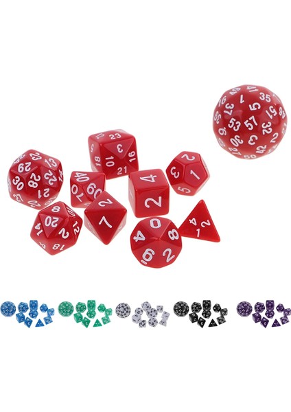 Açıklandığı Gibi Kırmızı Zar Seti D4 D6 D8 D10 D12 D20 D24 D30 D60 Akrilik Zar Masa Masa Oyunları Için Zindanlar ve Dragons Mtg Rpg Oyun (Yurt Dışından)