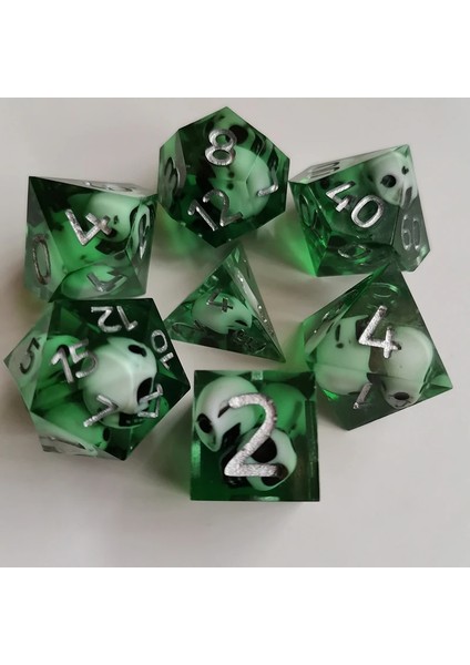 Siyah Stil Yeni Lüks Arka Köşe Çokyüzlü Zar Dnd Zar Seti Rpg Zar Dadi Dados Rol D4 D6 D8 D10 D12 D20 Oyun Zar (Yurt Dışından)