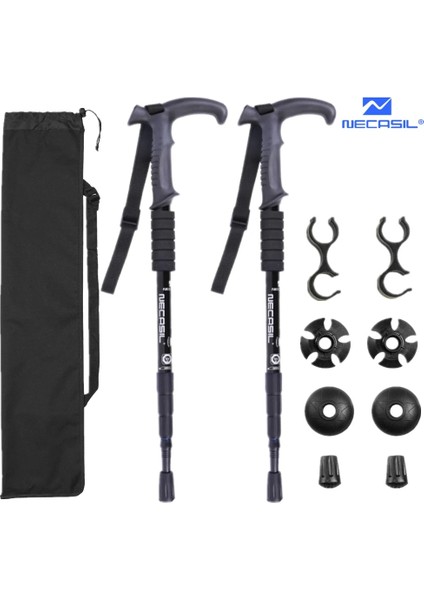 Mor Tarzı 2pcslot Trekking Direkleri Baston Yürüyüş Nordic Yürüyüş Bastonu Alüminyum Kayak Kampı Teleskopik Baton Açık Koltuk Değneği T-Kolu (Yurt Dışından)