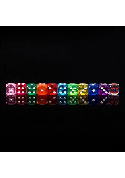 11 Renk Stili Lot Zar Seti Clubpartyaile Oyunları 14MM Için 11 Renk Yüksek Şeffaf Akrilik Zar (Yurt Dışından) modelleri