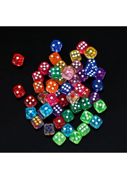 11 Renk Stili Lot Zar Seti Clubpartyaile Oyunları 14MM Için 11 Renk Yüksek Şeffaf Akrilik Zar (Yurt Dışından) fırsatları