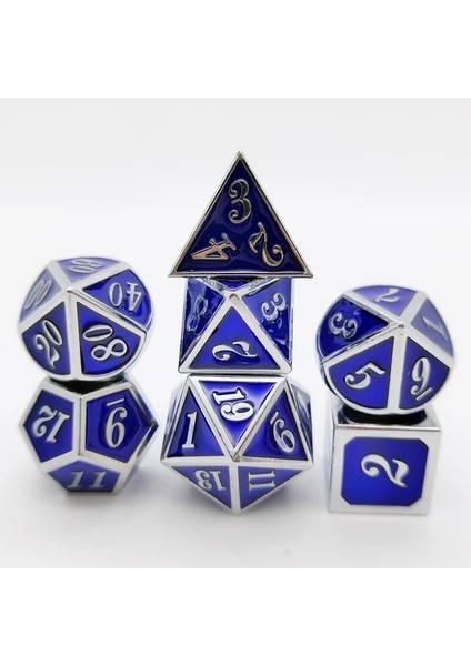 Gl Stili Dnd Dungeons And Dragons Için Katı Metal Çokyüzlü Zar Seti Pathfinder Cthulhu Ekstra Ağır Poli Zar Çağrısı (Yurt Dışından)