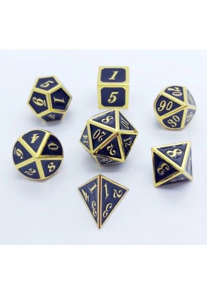 Gl Stili Dnd Dungeons And Dragons Için Katı Metal Çokyüzlü Zar Seti Pathfinder Cthulhu Ekstra Ağır Poli Zar Çağrısı (Yurt Dışından)