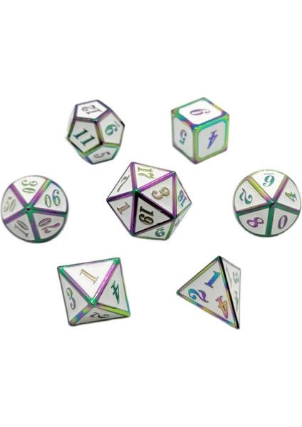 Gl Stili Dnd Dungeons And Dragons Için Katı Metal Çokyüzlü Zar Seti Pathfinder Cthulhu Ekstra Ağır Poli Zar Çağrısı (Yurt Dışından)