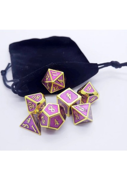Gl Stili Dnd Dungeons And Dragons Için Katı Metal Çokyüzlü Zar Seti Pathfinder Cthulhu Ekstra Ağır Poli Zar Çağrısı (Yurt Dışından)