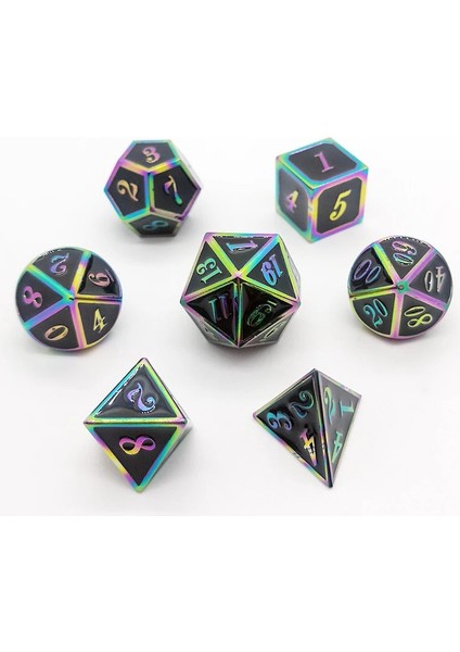 Gl Stili Dnd Dungeons And Dragons Için Katı Metal Çokyüzlü Zar Seti Pathfinder Cthulhu Ekstra Ağır Poli Zar Çağrısı (Yurt Dışından)