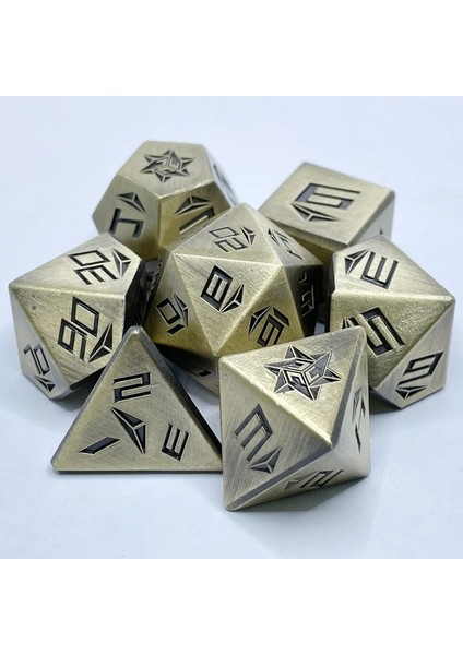 Beyaz Stil 7 Parça Metal Dnd Zar Rol Yapma Zar For Dungeons And Dragons Rpg Games & Pathfinder Metal Zar Seti (Yurt Dışından) fiyatları