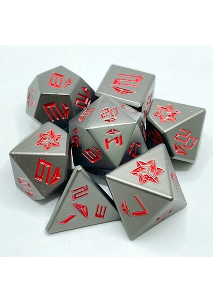 Beyaz Stil 7 Parça Metal Dnd Zar Rol Yapma Zar For Dungeons And Dragons Rpg Games & Pathfinder Metal Zar Seti (Yurt Dışından) modelleri