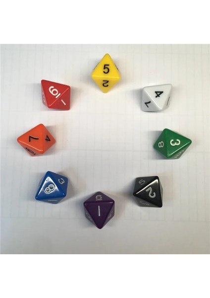 Mavi Stil 8 Adet 8 Taraflı D8 Dijital Zar Komik Rpg Masa Tahtası Kumar Oyunları Dices Için Sayı ile 8 Taraflı (Yurt Dışından) fırsatları