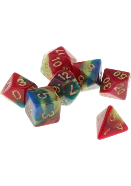 Kırmızı Stil 7 Parça Çok Taraflı Yıldızlı Gökyüzü Numarası Zar Tahta Oyunu Parti Ktv Için Dnd Rpg Mtg Masa Oyunu Zar Seti D4 D6 D8 D10 D12 D20 (Yurt Dışından) indirimleri