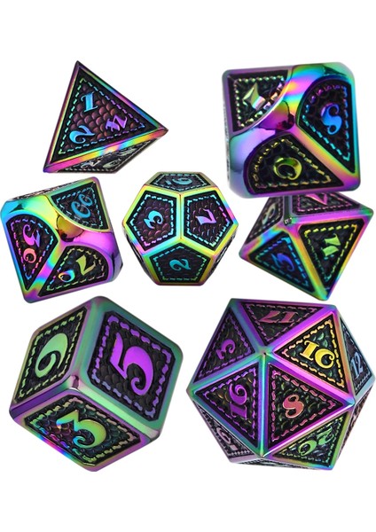 DS11 Stili Dragon Scale Metal Çokyüzlü Zar Seti D20 D12 D% D10 D8 D6 D4 Masa Oyunları Için Trpg Dnd (Yurt Dışından) fiyatları