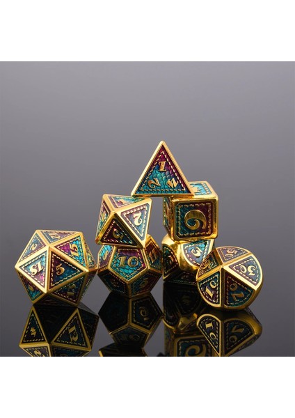 DS11 Stili Dragon Scale Metal Çokyüzlü Zar Seti D20 D12 D% D10 D8 D6 D4 Masa Oyunları Için Trpg Dnd (Yurt Dışından) modelleri