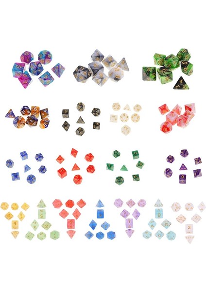 C-Gri Beyaz Stil Olyhedral Zar Çift Renkli Çokyüzlü Oyun Zar For Rpg Dungeons And Dragons Dnd Rpg Mtg D20 D12 D10 D8 D6 D4 Masa Oyunu (Yurt Dışından)