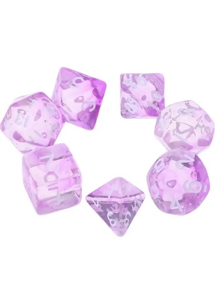 Pl Stili Et Akrilik Çokyüzlü Şeffaf Taraflı Zar Trpg Masa Oyunu D4-D20 Dungeons & Dragon D&d Rpg Poly Table Board Game (Yurt Dışından)