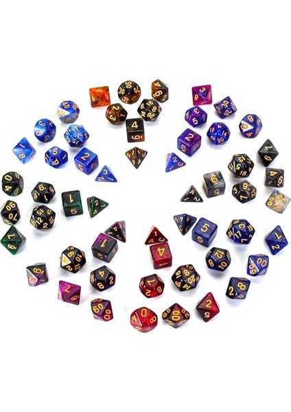 No.1 Tarzı Olyhedral Zar Çift Renkli Çokyüzlü Oyun Zar For Rpg Dungeons And Dragons Dnd Rpg Mtg D20 D12 D10 D8 D6 D4 Masa Oyunu (Yurt Dışından)