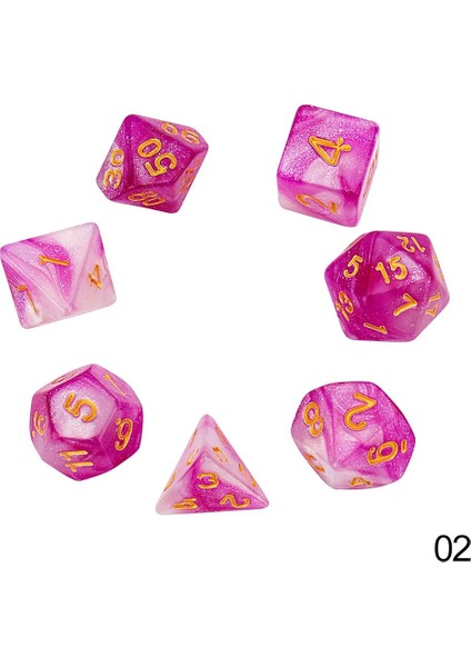 No.2 Tarzı Et Dikromatik D4 D6 D8 D10 D12 D20 Çokyüzlü Zar Numaraları Aramalar Masaüstü Masa Masa Oyunu (Yurt Dışından)