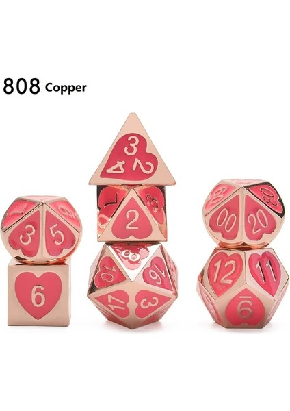 807 Bakır Tarzı Yeni Varış Et Dnd Zar Seti Babalar Rpg Zar Babalar Rulo Çokyüzlü Zarlar Metal Zar D4 - D20 (Yurt Dışından)