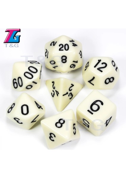 No.8 Stili Satış Zar Seti Çokyüzlü D4, D6, D8, D10, D10%, D12, D20 Masa Oyunu Için Renkli Aksesuarlar, Dnd, Rpg 25 Renk (Yurt Dışından)