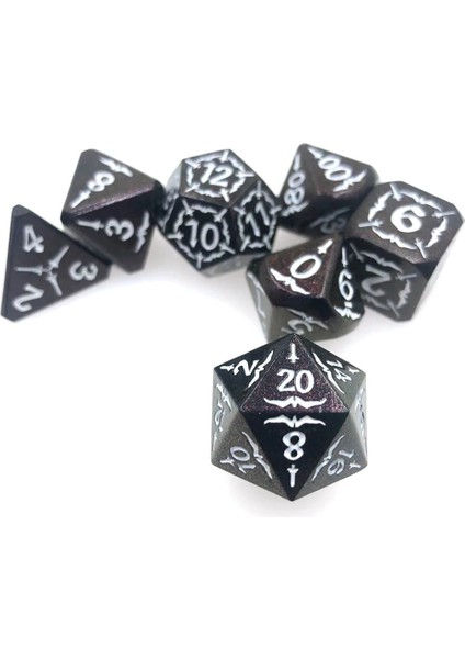 NO.308 Stili Dnd Metal Zar Rpg Mtg Italik Yazı Tipi Kese Içerir Çeşitli Renkler D4 D6 D8 D10 D12 D20 Masa Oyunları Dados Dices (Yurt Dışından) modelleri