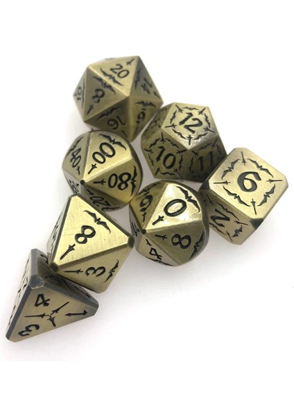 NO.308 Stili Dnd Metal Zar Rpg Mtg Italik Yazı Tipi Kese Içerir Çeşitli Renkler D4 D6 D8 D10 D12 D20 Masa Oyunları Dados Dices (Yurt Dışından) fırsatları