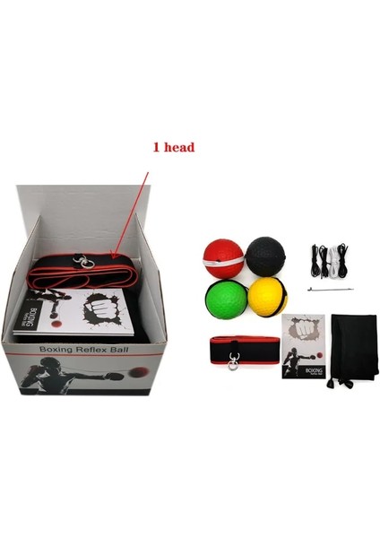Bir Stil Başa Takılan Boks Hız Topu 4 Top Reaksiyon Eğitimi Fitness Egzersiz Pu Boks Ürünleri Refleks Topu Boks Torbası (Yurt Dışından)