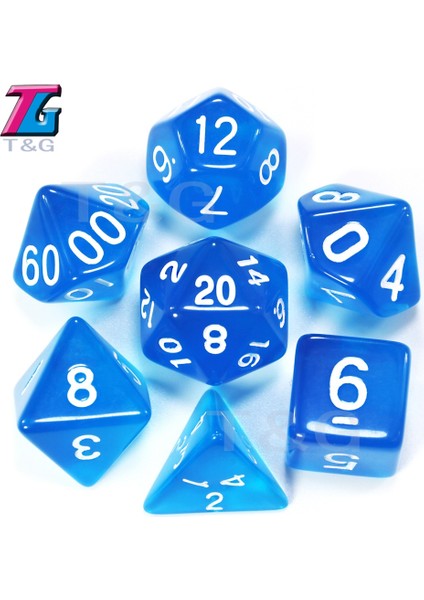 No.18 Tarzı Satış Zar Seti Çokyüzlü D4, D6, D8, D10, D10%, D12, D20 Masa Oyunu Için Renkli Aksesuarlar, Dnd, Rpg 25 Renk (Yurt Dışından)