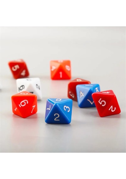 Beyaz Stil 8 Adet 8 Taraflı D8 Dijital Zar Komik Rpg Masa Tahtası Kumar Oyunları Dices Için Sayı ile 8 Taraflı (Yurt Dışından)