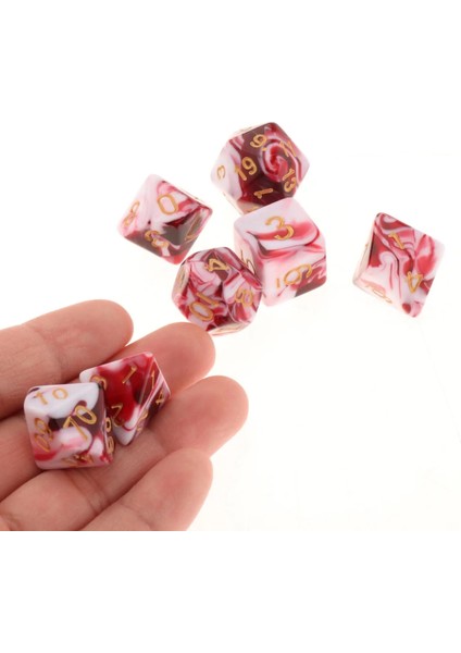C-Beyaz Kırmızı Stili Olyhedral Zar Çift Renkli Çokyüzlü Oyun Zar For Rpg Dungeons And Dragons Dnd Rpg Mtg D20 D12 D10 D8 D6 D4 Masa Oyunu (Yurt Dışından)