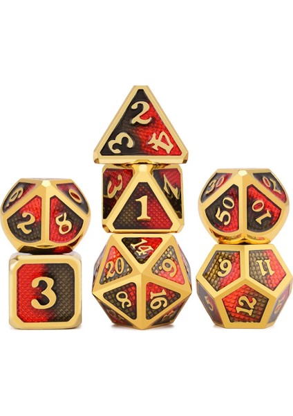 NO.471 Tarzı Dragon Ölçekler Metal Zar Dnd Rpg Mtg Masa Oyunları Için Kılıflı D4 D6 D8 D10 D12 D20 (Yurt Dışından)