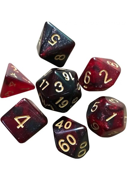 B2 Stili Trpg Dnd Aksesuarları Için Sıcak Çok Taraflı 7-Die Zar Seti Oyun Zar Çokyüzlü D4 D6 D8 D10 D12 D20 Trpg Dnd Aksesuarları Için Zar (Yurt Dışından)