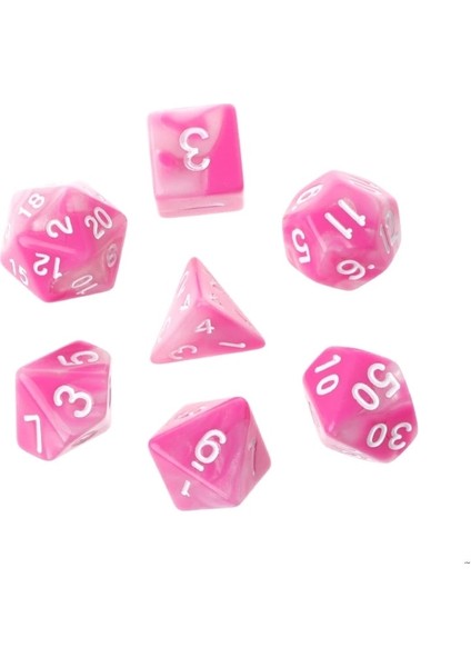E Stili Et Polyhedron 2 Renkli D&d Mermer Efektli Zar D4 D6 D8 D10 D10% D12 D20 Siyah Kırmızı Mavi Renk Net Zar Oynama 27RD (Yurt Dışından)