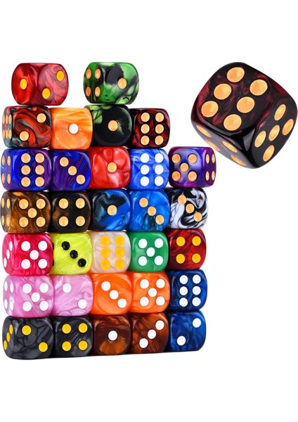 Mavisiyah Stil Shadowrun Champions Rpg Için 10 D6 Zar Seti Yuvarlak Köşeli Kare Kalıp – Vortex, Çift Renk (Yurt Dışından) fiyatları