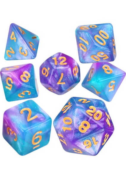 Karina Bulutsusu Stili Nebula Glitter Çokyüzlü Zar Seti D4 D6 D8 D10 D% D12 D20 Rpg Dnd Masa Oyunları Için (Yurt Dışından)