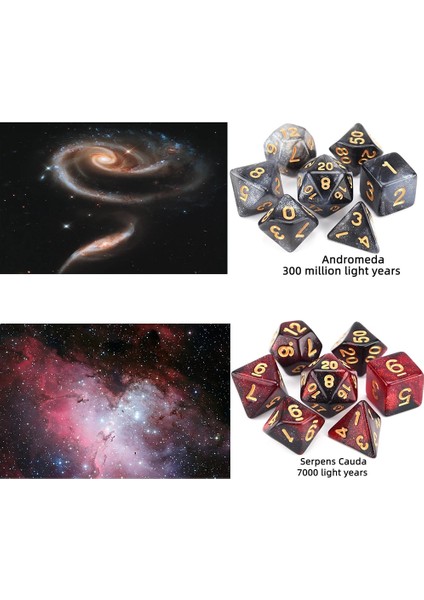 Tarantula Stili Nebula Glitter Çokyüzlü 7 Parçalı Zar Seti D4 D6 D8 D10 D% D12 D20 Rpg Dnd Masa Oyunları Için (Yurt Dışından)