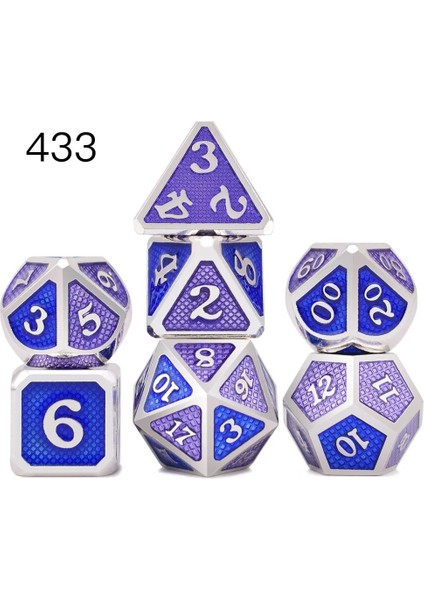 NO.433 Tarzı Dragon Ölçekler Metal Zar Dnd Rpg Mtg Masa Oyunları Için Kılıflı D4 D6 D8 D10 D12 D20 (Yurt Dışından)