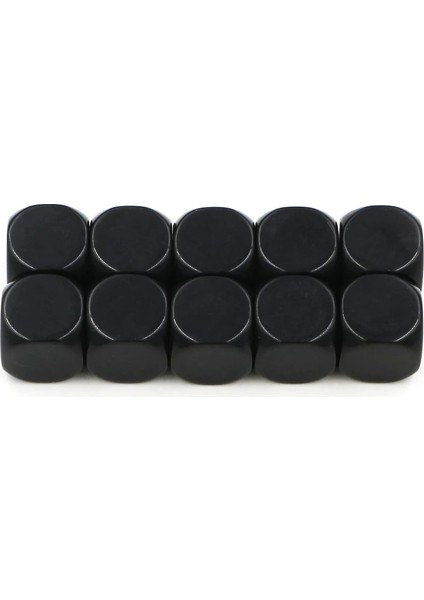 Siyah Stil Ack Boş Zar Akrilik Ulticolor #16 Öğretim Sahne Oyun Aksesuarları Matematiksel Araçlar Yuvarlak Köşe (Yurt Dışından)