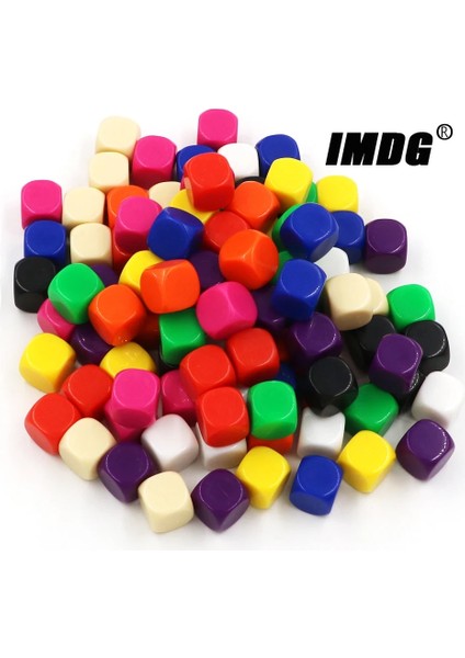 Siyah Stil Ack Boş Zar Akrilik Ulticolor #16 Öğretim Sahne Oyun Aksesuarları Matematiksel Araçlar Yuvarlak Köşe (Yurt Dışından) fiyatları