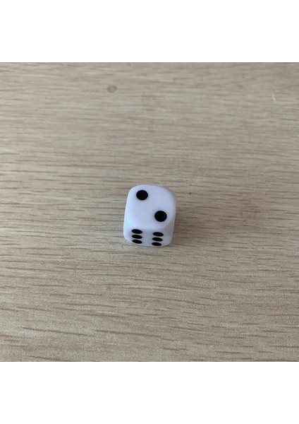 Beyaz Stil Lot Zar Seti 10 Renk Clubpartyaile Oyunları Için Yüksek Li Katı Akrilik Zar (Yurt Dışından)