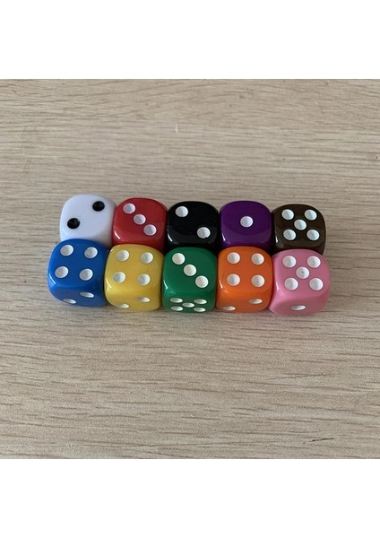 Beyaz Stil Lot Zar Seti 10 Renk Clubpartyaile Oyunları Için Yüksek Li Katı Akrilik Zar (Yurt Dışından) modelleri
