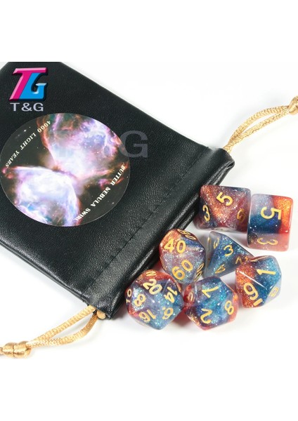 Kelebek Girdap - B Tarzı Çanta Kutulu Kozmik Galaksi Konsept Zar Rol Oynama Oyun Masası Aksesuarları 8 Tema Noel Hediyesi Boardgame (Yurt Dışından)